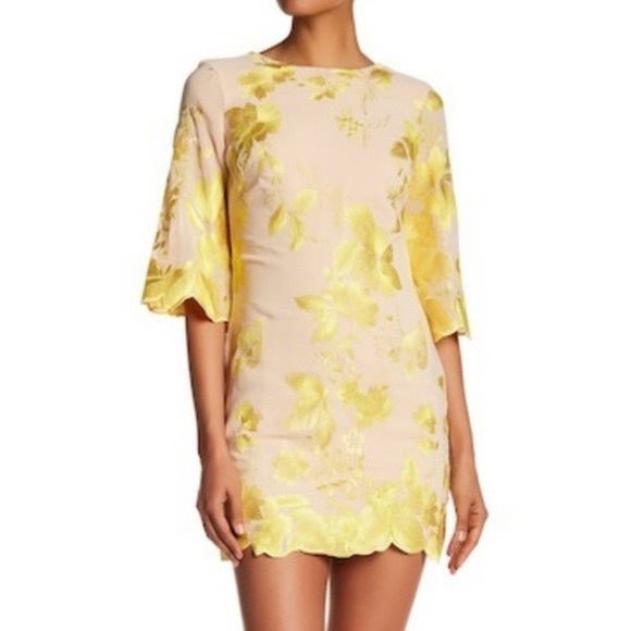 Dress the Population Paige Embroidered Sleeved Mini Dress | Size Small - Picture 2 of 7